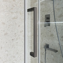 Душевая дверь BelBagno MARINO-2-BF-1-130-C-GM 130x195 прозрачная, оружейная сталь
