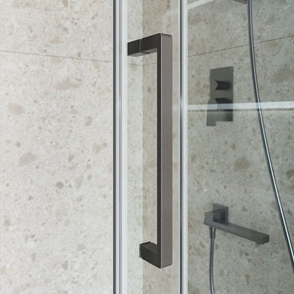 Душевая дверь BelBagno MARINO-2-BF-1-130-C-GM 130x195 прозрачная, оружейная сталь