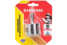 Сверло-коронка алмазное по кафелю и керамограниту 40 мм Hardcore 152040