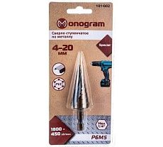 Сверло ступенчатое спиральное по металлу Special (4-20 мм; 9 ступеней; Р6М5) MONOGRAM 101-002