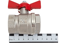 Шаровой для воды Valfex 1&quot; ВР/ВР бабочка, никелированная латунь 11Б27фт1М VF.217.NB1.100.Bir