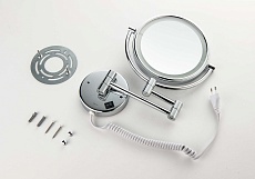 Зеркало косметическое Aquatek AQ4915CR с подсветкой, хром