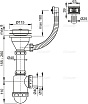 Сифон для мойки Alcaplast с нержавеющей решеткой DN115 и гофропереливом