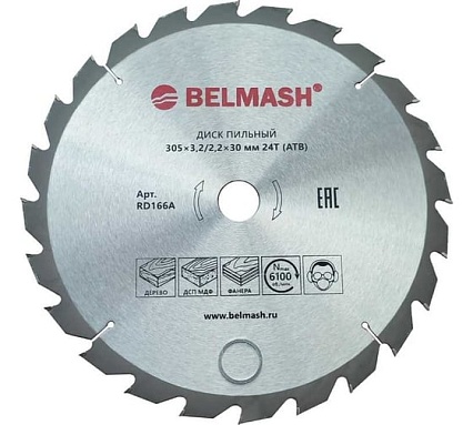 Диск пильный 305x3.2/2.2x30 мм, 24T Белмаш RD166A