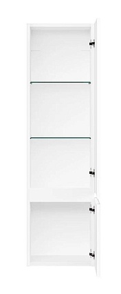 Шкаф пенал AQUAme S1 33 см белый глянец AQM9001WH