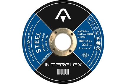 Круг отрезной по металлу 180х2.5х22.23 мм Interflex 4687202817887
