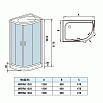 Душевая кабина WeltWasser Werra 1204 120x90 хром, прозрачное, L