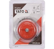 Щетка проволочная кистевая 100 мм, INOX Yato YT-47511