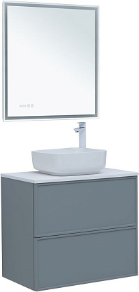 Мебель для ванной Aquanet Арт 75 см со столешницей, мисти грин