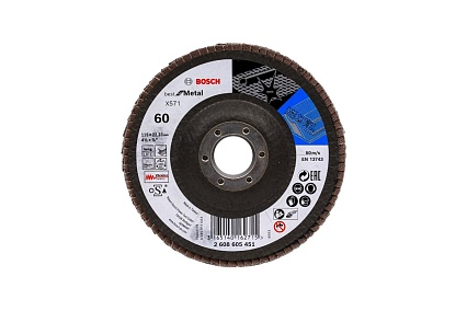 Круг лепестковый Best for Metal для УШМ (115 мм; К60) Bosch 2608605451