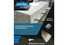 Алмазный диск с сегментированной кромкой 180x22.2, железобетон NORTON 70184603370