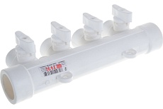 Коллектор с шаровыми кранами Lammin PPR ВР 32х1/2х4 Lm31082415032