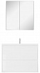 Мебель для ванной Velvex Klaufs 100 см подвесная, 2 ящика белый глянец