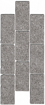 Бордюр Kerama Marazzi Роверелла пепельный мозаичный 14.7х34.5 см, BR025