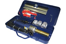 Комплект для сварки полипропиленовых труб DYTRON стержневой p-4a 650 w mini blue с колодочными насадками 20,25,32 мм 3974