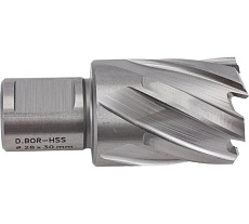 Сверло корончатое HSS по металлу (28х30/63 мм; Weldon 19) D.BOR CD-HSS-030-028-W