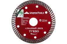 Диск алмазный турбо (115х22.2 мм) Vertextools 04-115-18