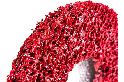 Диск зачистной Clean Strip Red 127х22 мм с фибровой оправкой BlackFox 12580