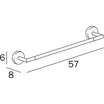 Полотенцедержатель Inda Forum A3618BCR 57 см, хром