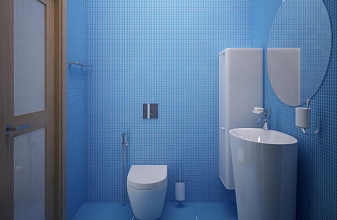 Дизайн-проект ванной комнаты "Неоновый свет"