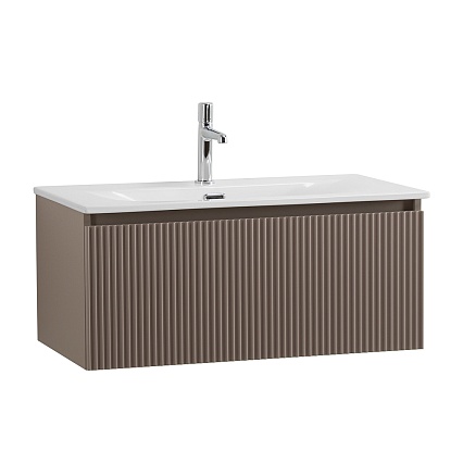 Тумба с раковиной BelBagno Uno 80 см 1 ящик, Бежевый матовый