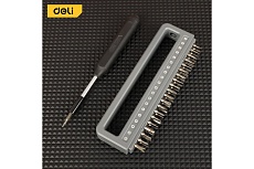 Набор прецизионных отверток Deli DL241041 40 бит, сталь S2 + Cr-V, пластиковый кейс 147039