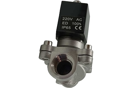 Соленоидный клапан прямого типа с мембраной принудительного подъёма ArTorq SK15N200GN.220AC 2/2 нормально закрыт, G 1/2”, корпус нержавеющая сталь
