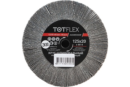 Круг лепестковый радиальный универсальный 125x20 мм, М14, Z Р80 TOTFLEX 4631163848084