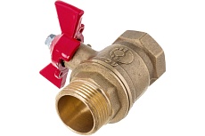 Латунный шаровой кран для воды Valfex OPTIMA 3/4&quot; ВР/НР ручка-бабочка 11Б27фт1М VF.218.L0B1.034.Bir
