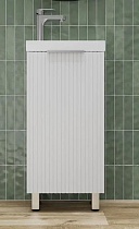 Тумба с раковиной Style Line Соло 40 см напольная, белый софт