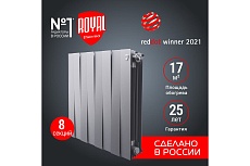 Радиатор Royal Thermo PianoForte 500/Silver Satin - 8 секц. НС-1176341