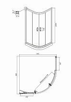 Душевой уголок Ambassador Royal 90x90 18015106 матовый с рисунком, хром