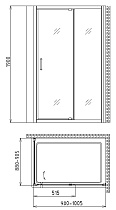 Душевой уголок Gemy Sunny Bay S28191AM-A90M 100x90 матовый, хром