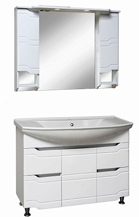 Мебель для ванной Руно Стиль 105 см белый