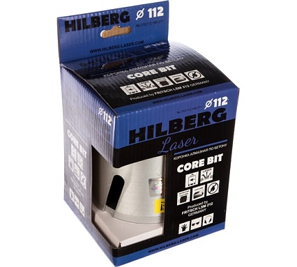 Коронка алмазная по бетону Laser 112 мм Hilberg HM211