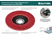 Лепестковый керамический торцевой круг Kraftool Keratron по нержавеющей стали, 125x22.2 мм, P60 36598-125-60