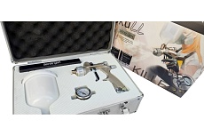 Краскопульт Radex skull killer spray gun с манометром, в кейсе hvlp дюза 1.3 золото 12113