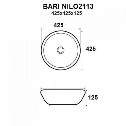 Раковина Nilo Bari 2113 42.5 см