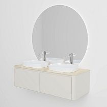 Тумба с раковиной Black&White Universe U916.1600-2 Double 160 см, бежевый, две раковины
