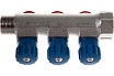 Коллектор никелированный с вентилями (3/4"; 3 х 1/2") Valtec VTc.560.N.0503 74970