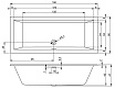 Акриловая ванна Riho Rethink Cubic 190x80 правая