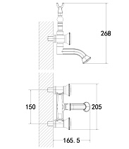 Смеситель для ванны Lemark Jasmine LM6614ORB черная бронза