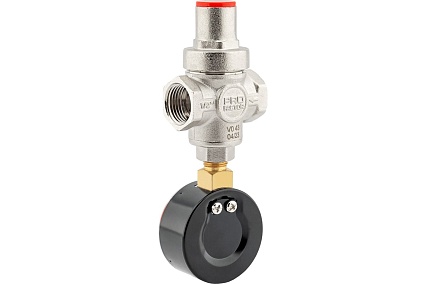 Редуктор давления PROFACTOR поршневой, c манометром 1/2" PF PRV 251.15G