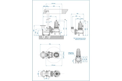 Погружной канализационный насос Dreno Pompe DNB 80-2/220 T 2001544