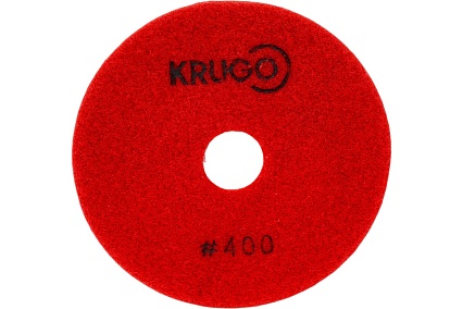 Алмазный гибкий шлифовальный круг (черепашка), 100 мм, Р400, мокрый KRUGO PPW040400