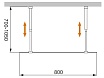 Душевая перегородка Cezares LIBERTA-L-2-80-BR-Cr 80x195 тонированная бронза, профиль хром