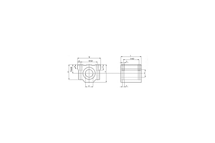Линейный подшипник TECHNIX в сборе с корпусом SCS25-L-UU