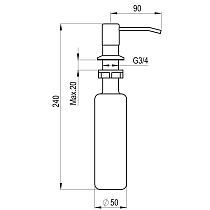 Дозатор жидкого мыла Point PN3201GR графит