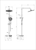 Душевая стойка Wonzon&Woghand Muse Corno WW-B2091-A-MB термостат, черный матовый