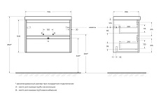 Тумба с раковиной BelBagno Kraft 39-700 70 см Pino Pasadena